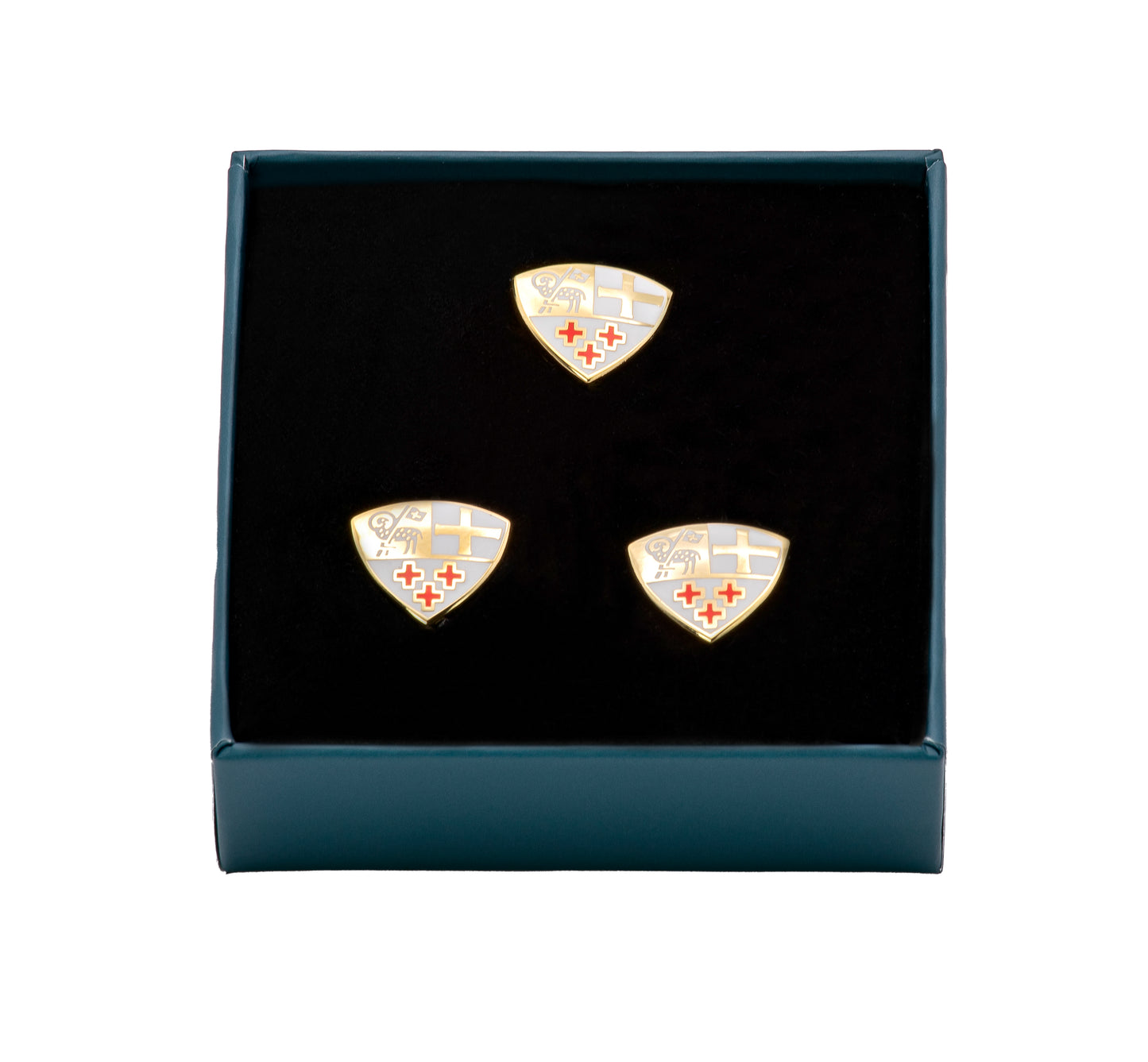 Bruderschaft Pin-Set im dunkel-türkisen (blue-green) Etui - Dreierkolletkion