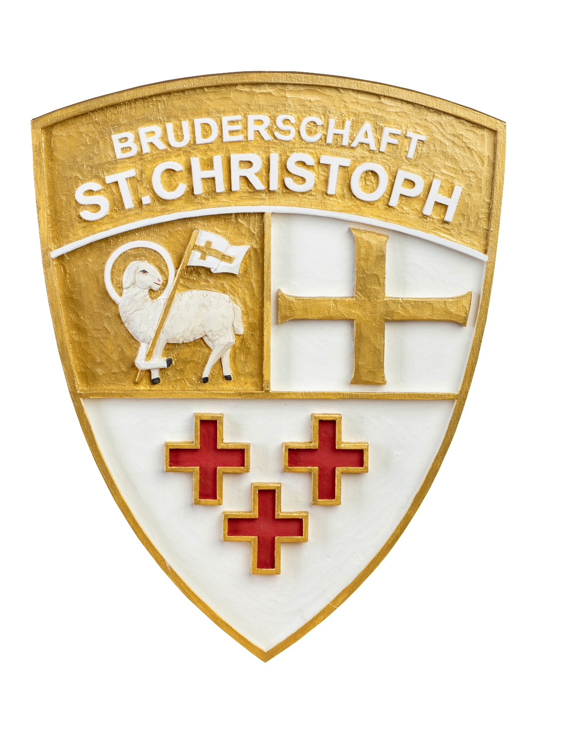 Geschnitztes BSC Wappe echte Goldfarbe - alles Handarbeit