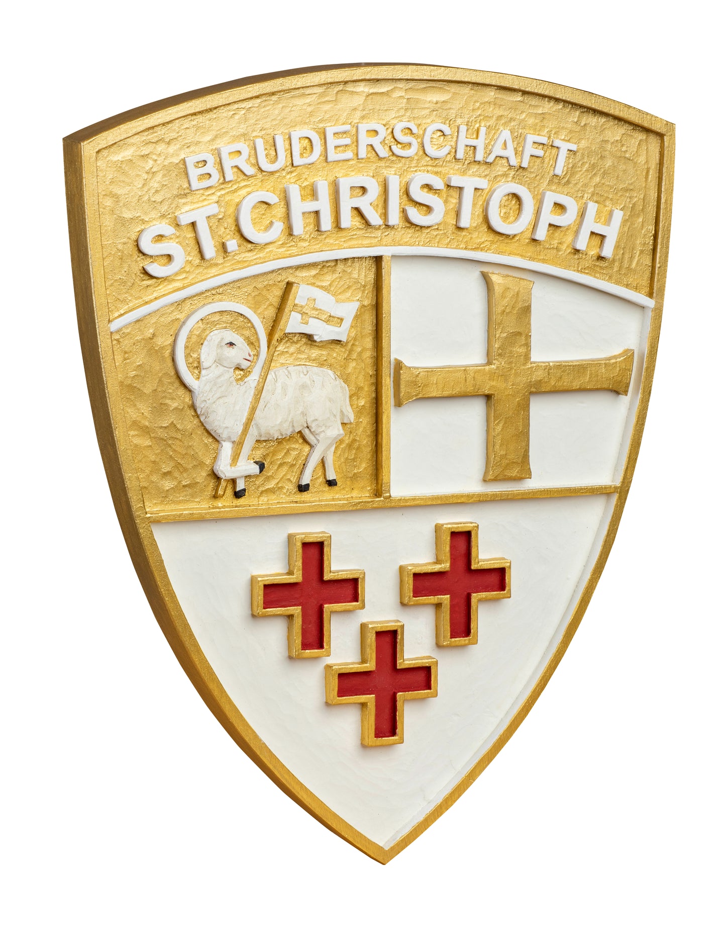 Geschnitztes BSC Wappe echte Goldfarbe - alles Handarbeit